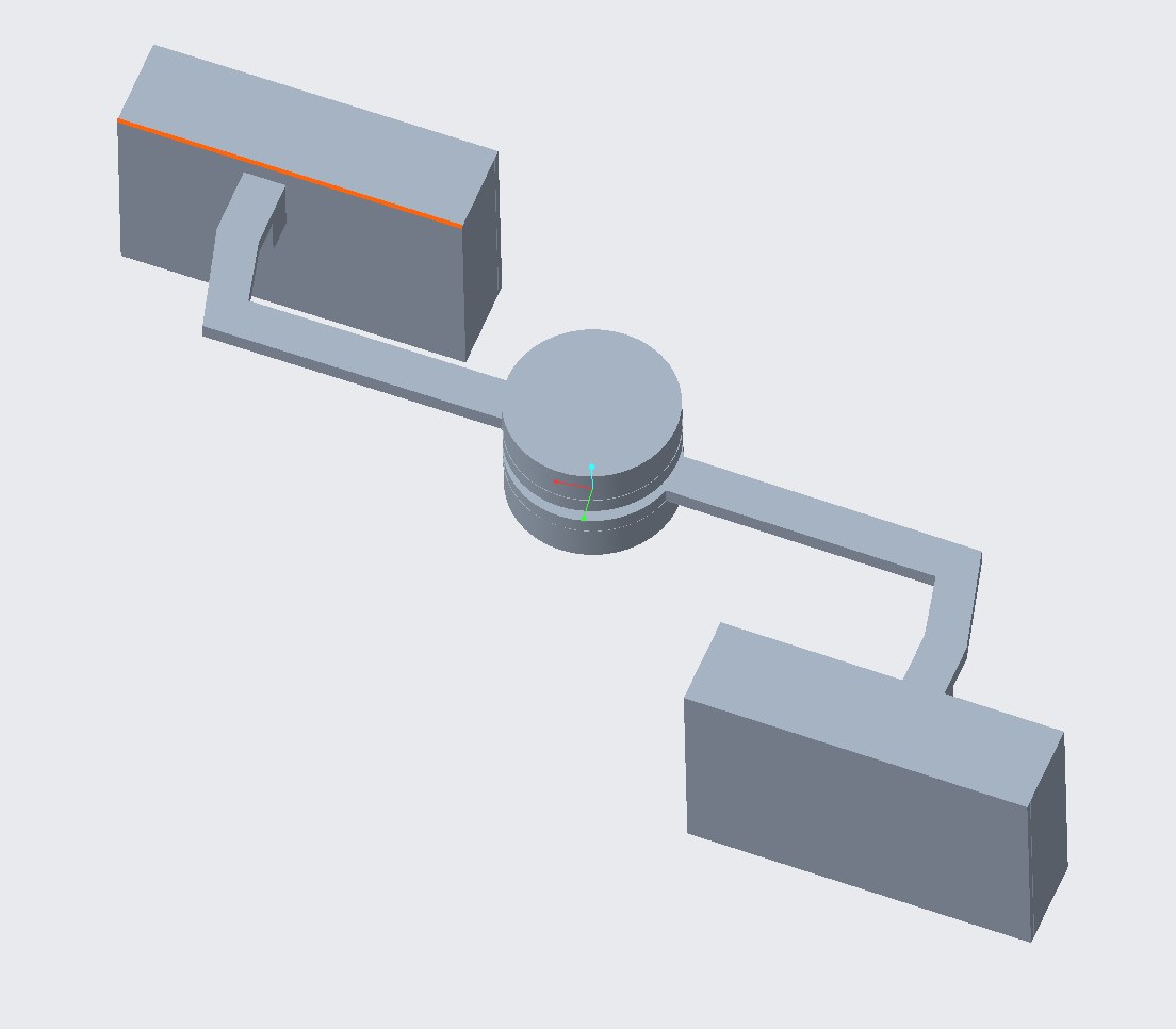 Creo isometric view of the tremor damper assembly
